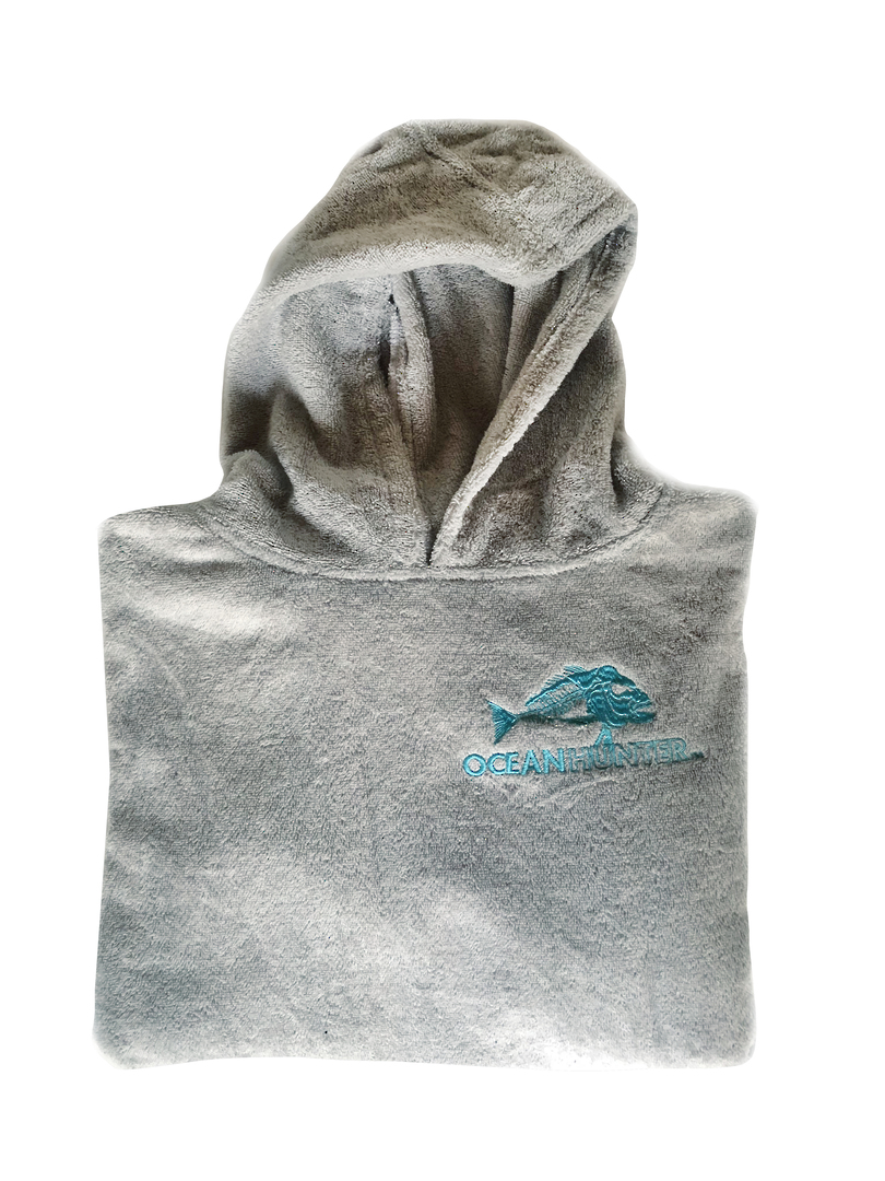 Ocean Hunter Hooded Poncho - Medium Grey (sold out) image 4